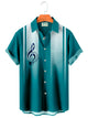 Alohadaddy Music note gradient men's pocket button shirt
