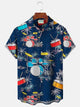 Alohadaddy Musical Instrument Hawaiian Coconut Tree Men's Button Pocket Shirt