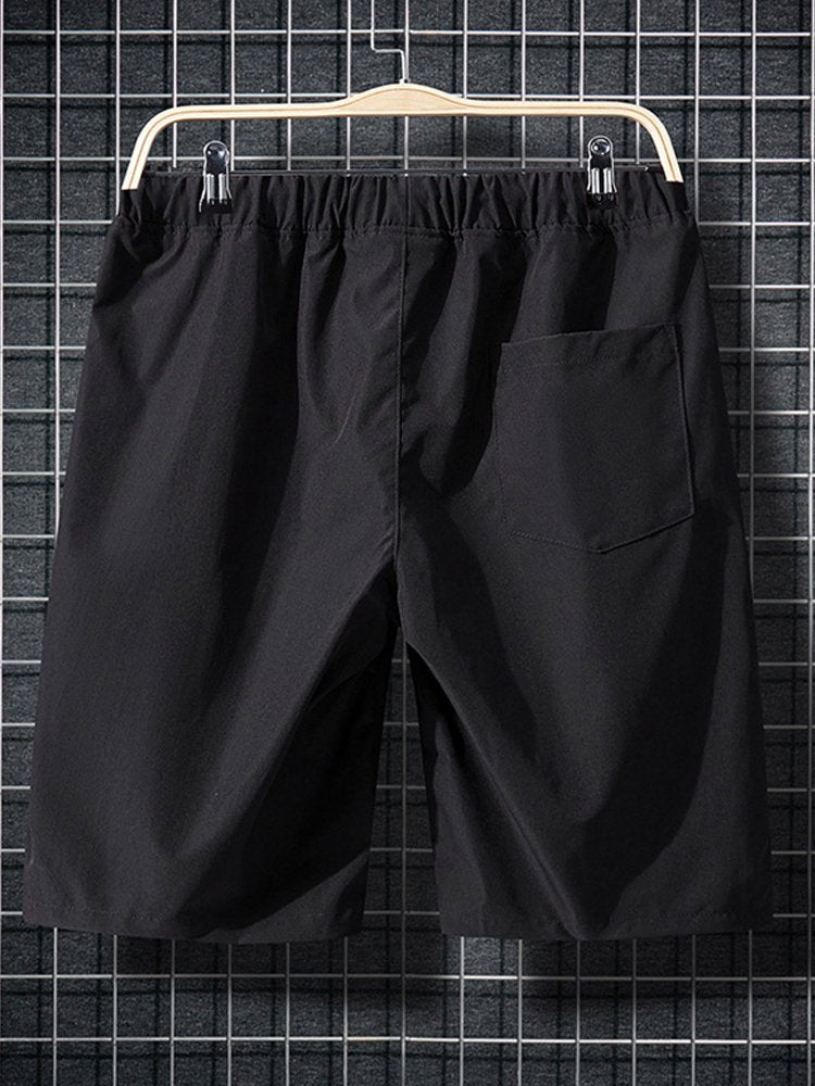 Alohadaddy Loose Solid Color Cropped Pants Breathable Beach Sweatpants Shorts