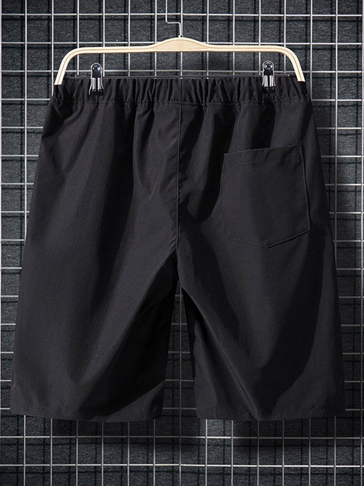 Alohadaddy Loose Solid Color Cropped Pants Breathable Beach Sweatpants Shorts