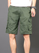 Men's Multi-Pocket Loose Straight Cargo Shorts Vintage Washed Cotton Casual Board