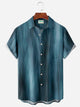 Alohadaddy Vintage Textured Gradient Stripes Men's Button Pocket Shirt