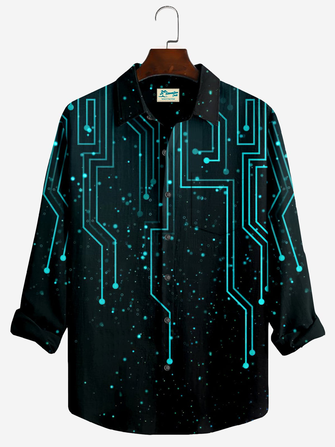 Alohadaddy Geometric Line Print Men&