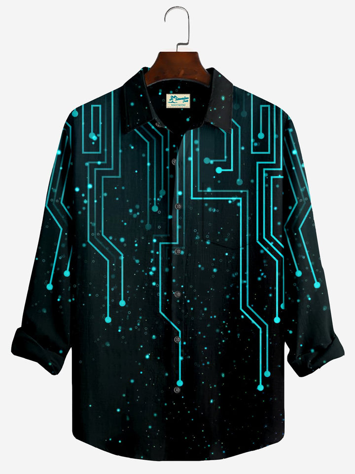 Alohadaddy Geometric Line Print Men&