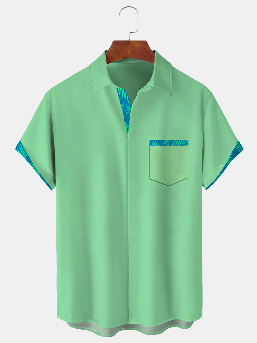 Camisa con bolsillos abotonados para hombre con estampado botánico hawaiano Alohadaddy