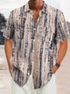 Alohadaddy Vintage Texture Gradient Print Men's Button Pocket Print