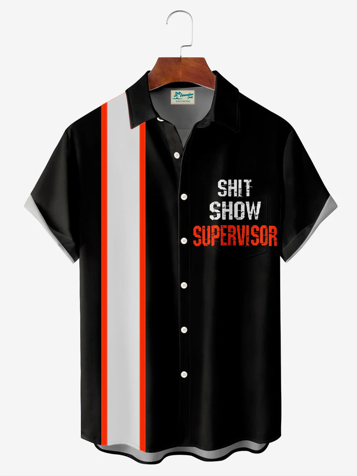 Alohadaddy Vintage Letter Print Men&