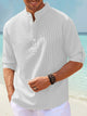 Alohadaddy Hawaiian Seersucker Cardigan Men's Button Down Long Sleeve Plus Size Shirt