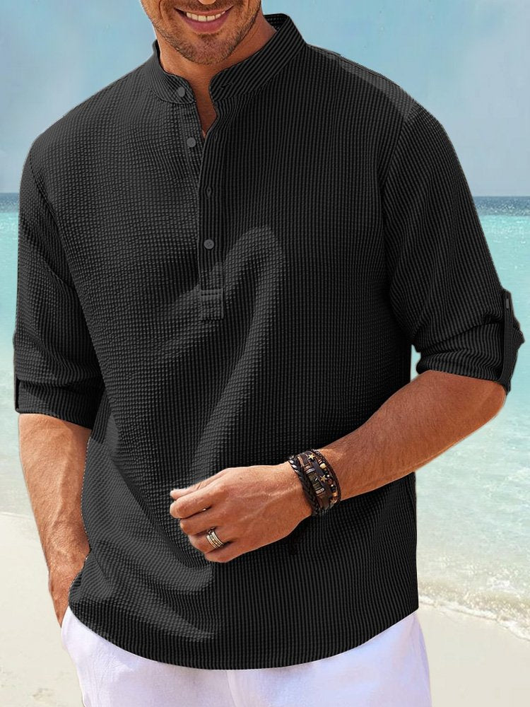 Alohadaddy Hawaiian Seersucker Cardigan Men&