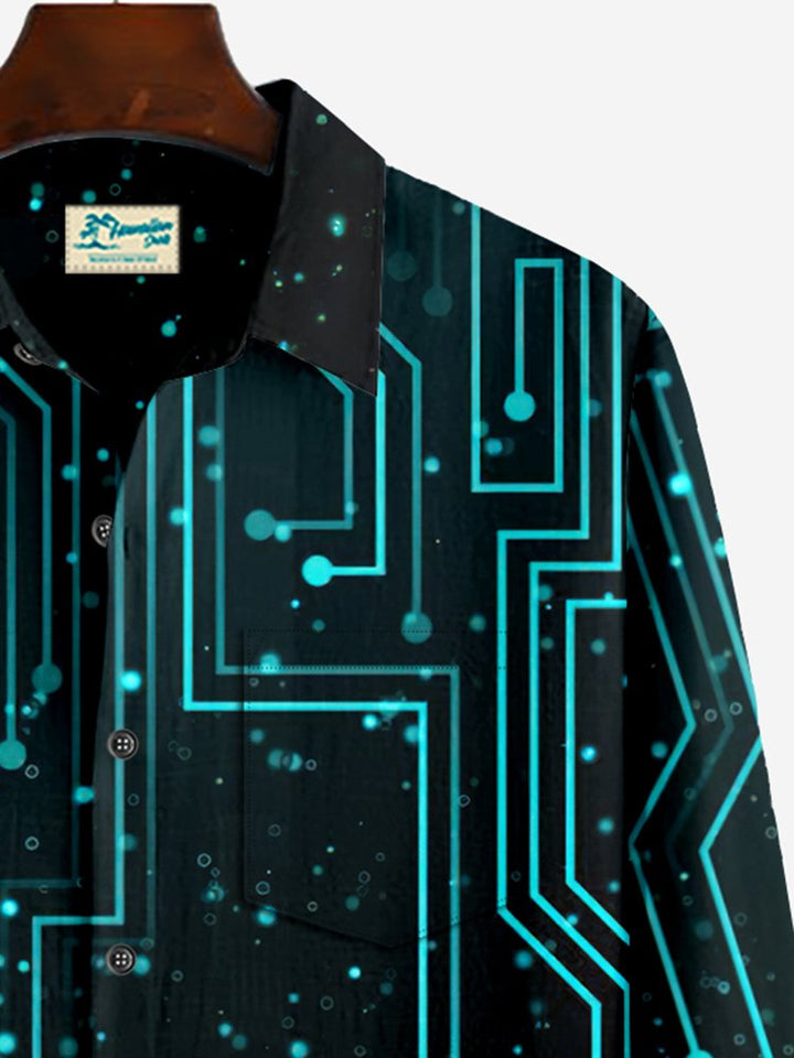 Alohadaddy Geometric Line Print Men&