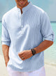 Alohadaddy Hawaiian Seersucker Cardigan Men's Button Down Long Sleeve Plus Size Shirt