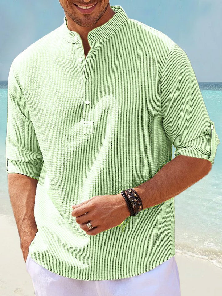Alohadaddy Hawaiian Seersucker Cardigan Men&