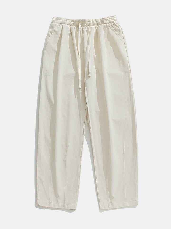 Pantalones casuales de algodón drapeado japonés para hombre, pantalones retro grandes y altos