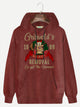 Alohadaddy Men's Christmas Letter Print Drawstring Hooded Sweatshirt