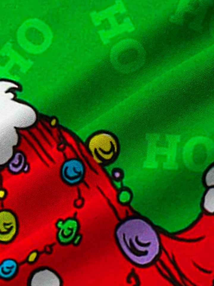 Camisa con bolsillos abotonados para hombre con estampado divertido de dibujos animados navideños de Alohadaddy