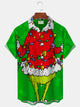 Alohadaddy Christmas Cartoon Fun Printed Men's Button Pocket Shirt