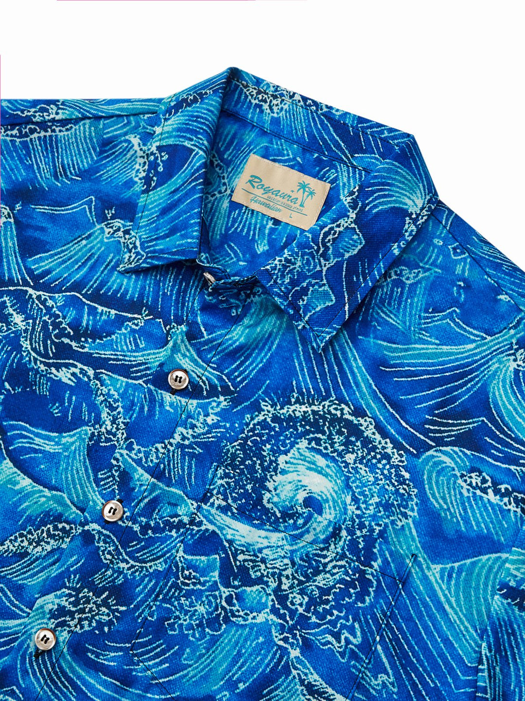 Chemise hawaïenne vintage japonaise bleue Alohadaddy pour homme, extensible, facile d&