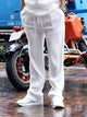 Alohadaddy Men'S Water Ripple Elastic Casual Sports Wide-Leg Trousers