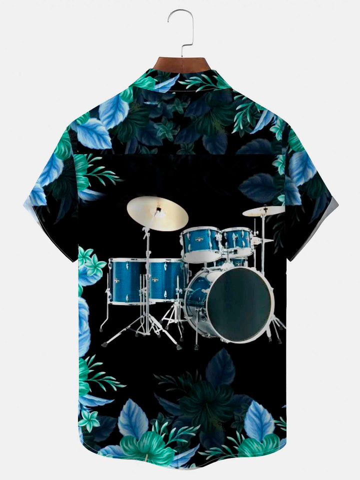 Alohadaddy Music Hawaiian Floral Instruments Drum Kit Men&