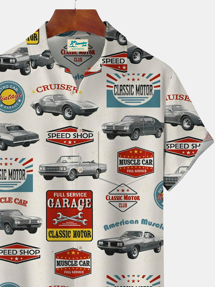 Alohadaddy Vintage Car Print Men&
