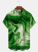 Alohadaddy Hawaii Ink Gradient Print Men's Button Pocket Shirt