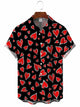 Men's Valentine's Day Heart Short Sleeve Shirt