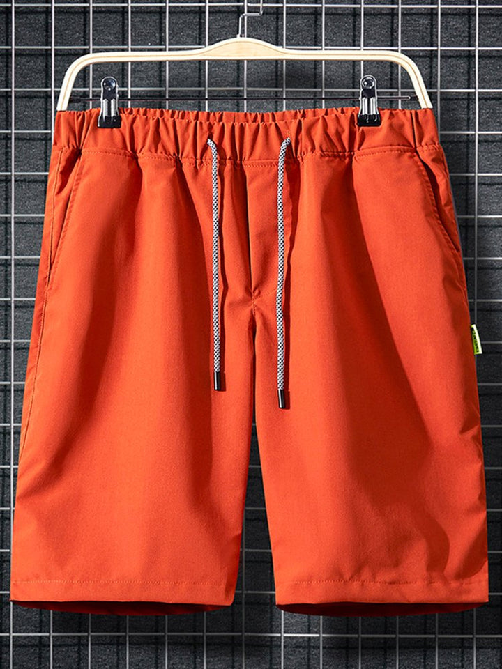 Alohadaddy Loose Solid Color Cropped Pants Breathable Beach Sweatpants Shorts