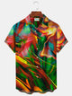 Camisa hawaiana de manga corta extragrande con bolsillos y estampado ombré Aurora para hombre de Alohadaddy Art