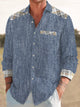 Alohadaddy Vintage Plaid Print Men's Button Pocket Long Sleeve Shirt
