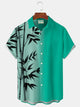 Alohadaddy Hawaiian Bamboo Ombre Printed Men's Button Pocket Shirt