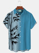Alohadaddy Hawaiian Bamboo Ombre Printed Men's Button Pocket Shirt