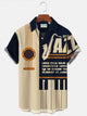 Men's Vintage Jazz Art Casual Shirts Wrinkle Free Plus Size Tops