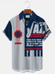 Men's Vintage Jazz Art Casual Shirts Wrinkle Free Plus Size Tops