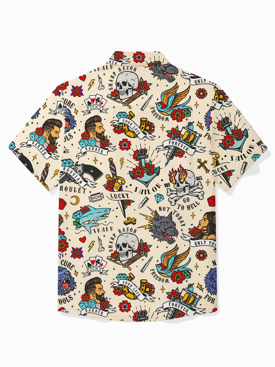 Camisa con bolsillos abotonados y estampado mexicano vintage para hombre de Alohadaddy