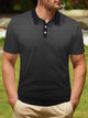 Alohadaddy Black Texture Plain Men's Golf Polo Shirt