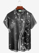 Alohadaddy Music Note Gradient Men's Button Pocket Shirt