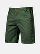 Cotton Casual Shorts Straight Cropped Pants Plus Size Solid Color Basics