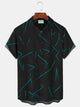 Camisa hawaiana de manga corta extragrande con bolsillos y estampado de aurora ombré para hombre de Alohadaddy Art