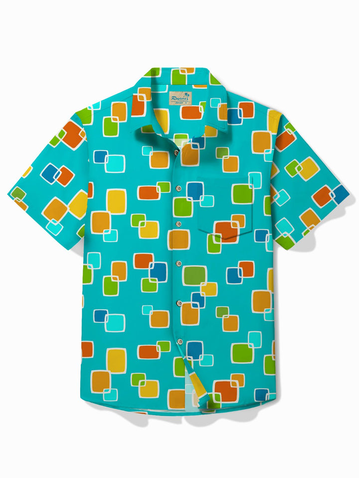 Alohadaddy Vintage Casual Mid-Century Blue Men&