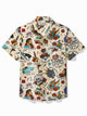 Alohadaddy Men's Vintage Mexican Print Button Pocket Shirt
