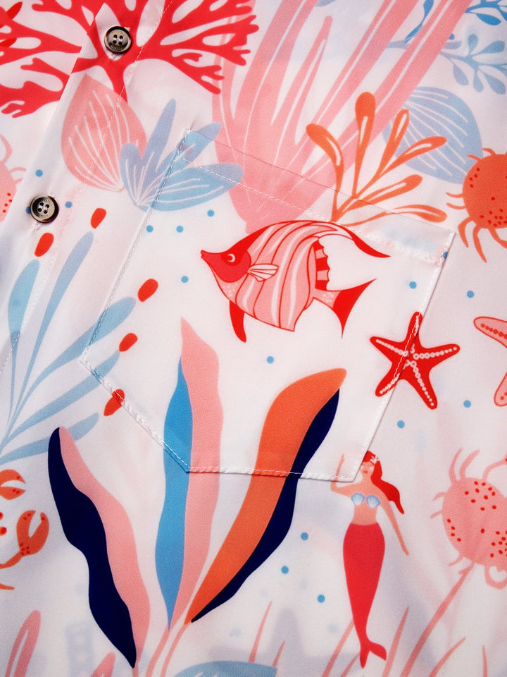 Alohadaddy Sea Life Pink Men&