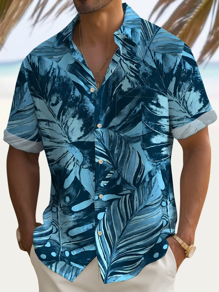 Alohadaddy Hawaiian Plant Leaf Print Men&