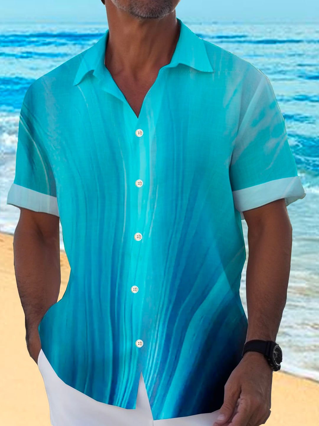 Alohadaddy Cotton Linen Gradient Men&