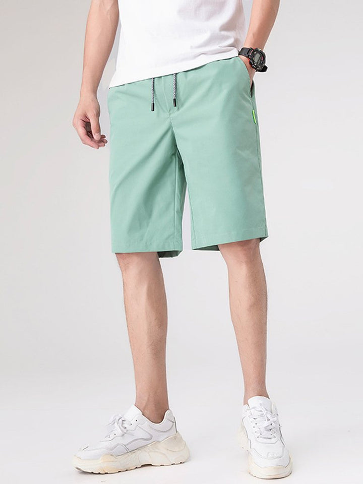Alohadaddy Loose Solid Color Cropped Pants Breathable Beach Sweatpants Shorts