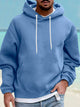 Alohadaddy Men's Basics Long Sleeve Drawstring Hooded Sweatshirt