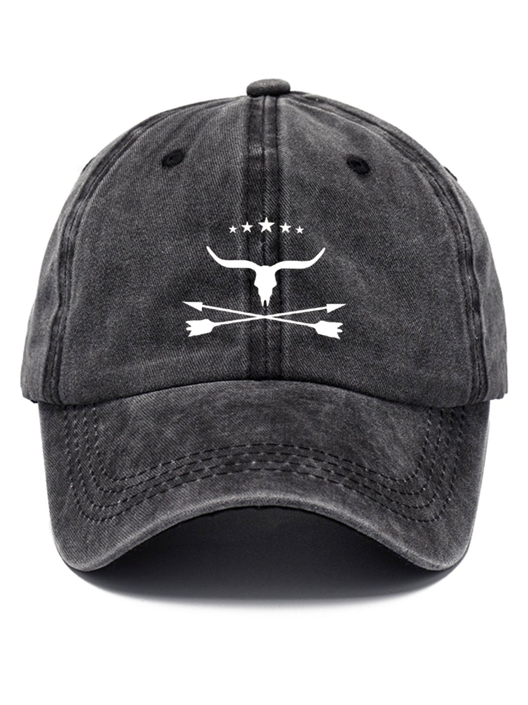 Alohadaddy Retro Western Bull Casual Printed Peaked Cap