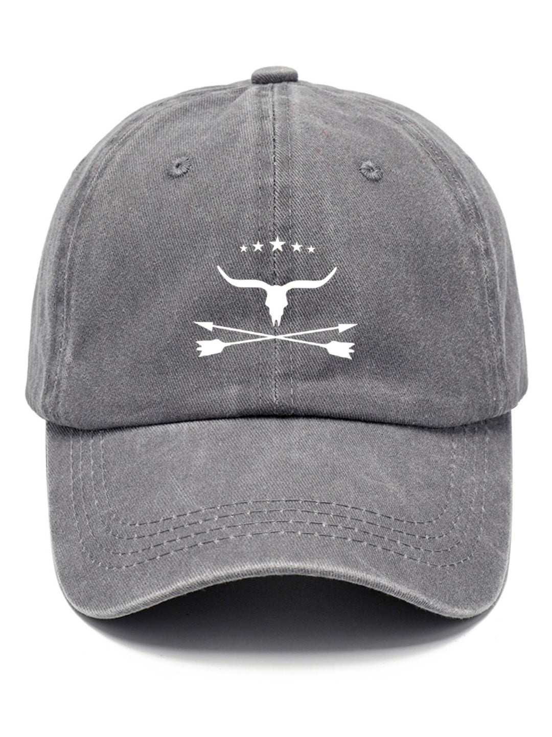 Alohadaddy Retro Western Bull Casual Printed Peaked Cap