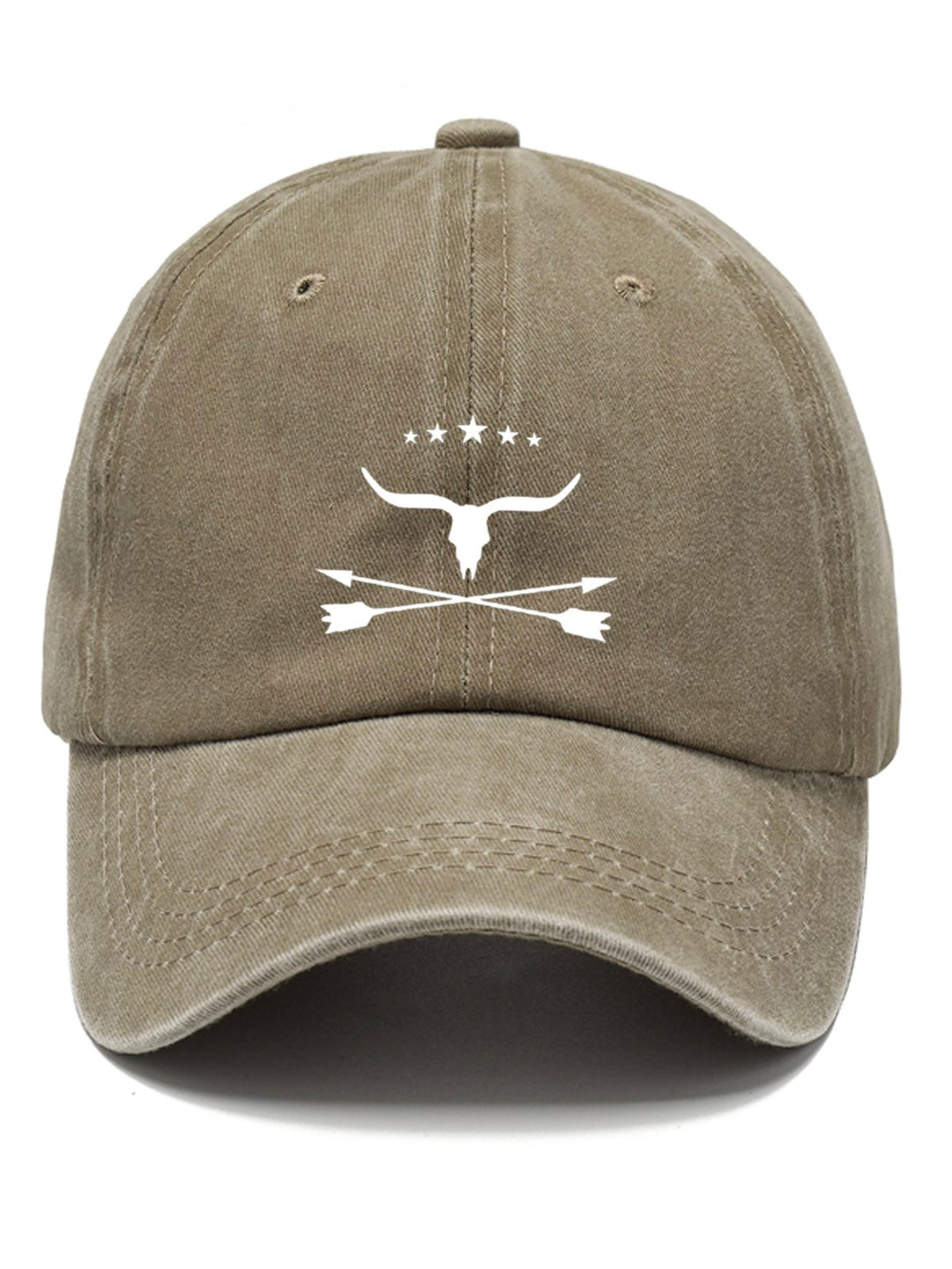 Alohadaddy Retro Western Bull Casual Printed Peaked Cap
