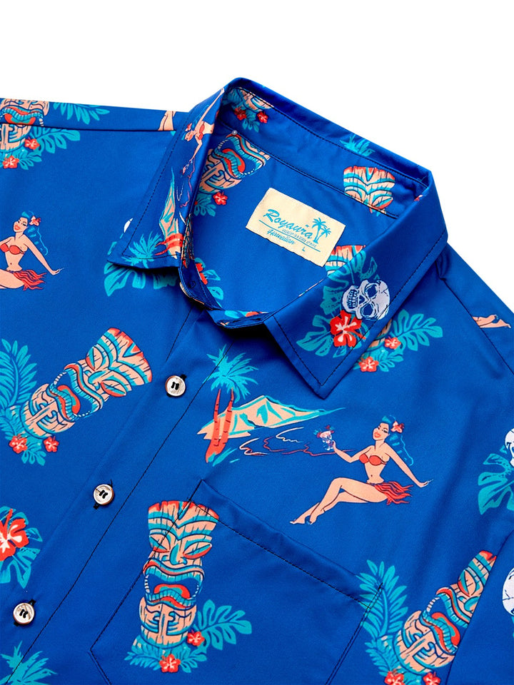 Alohadaddy Hawaiian Tiki Print Men&