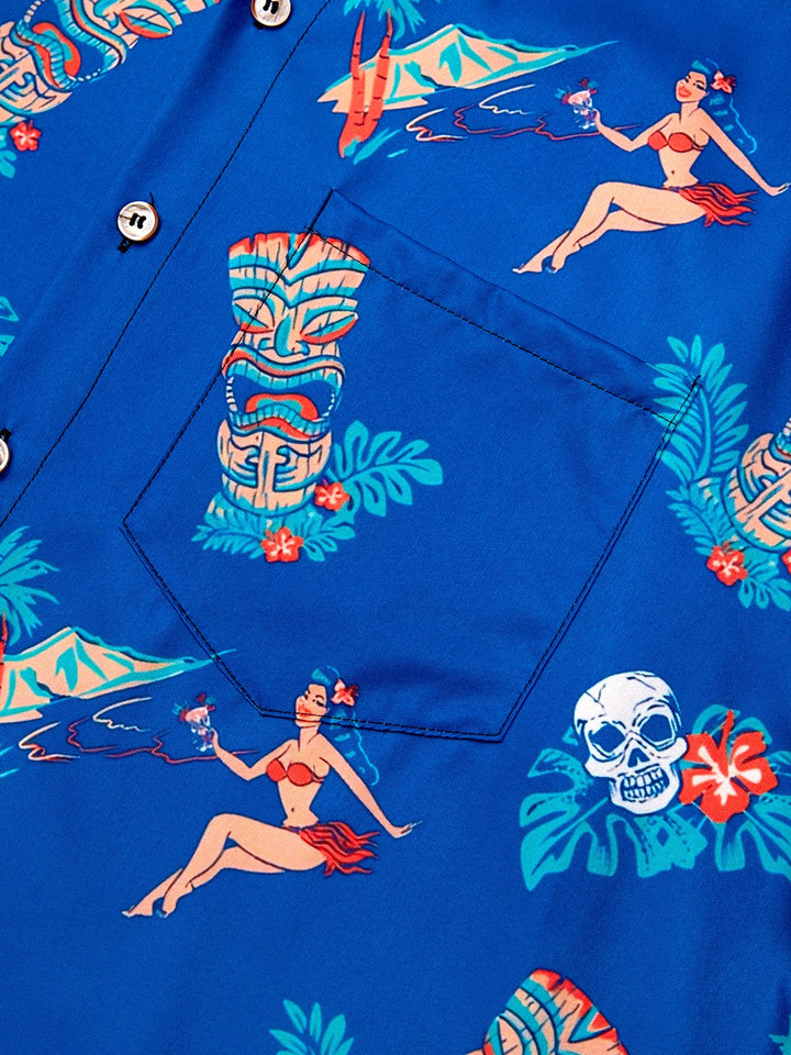 Alohadaddy Hawaiian Tiki Print Men&